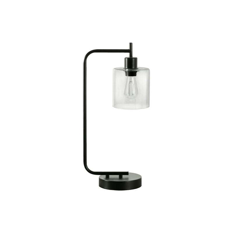 Lighting, Table Lamp, USB Port Included, Glass Shade, Modern - Black by Unique Piece Furniture