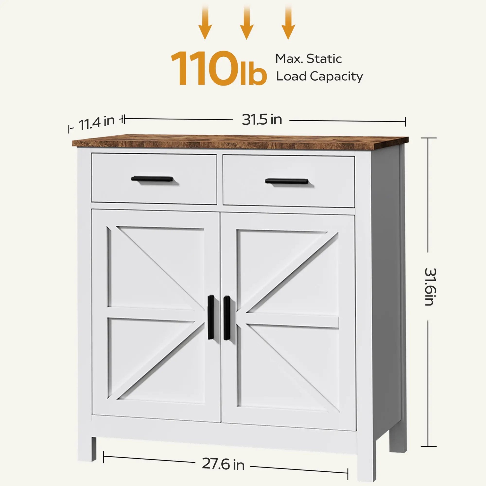 Modern Farmhouse Kitchen Storage Cabinet by HouseOfZazla