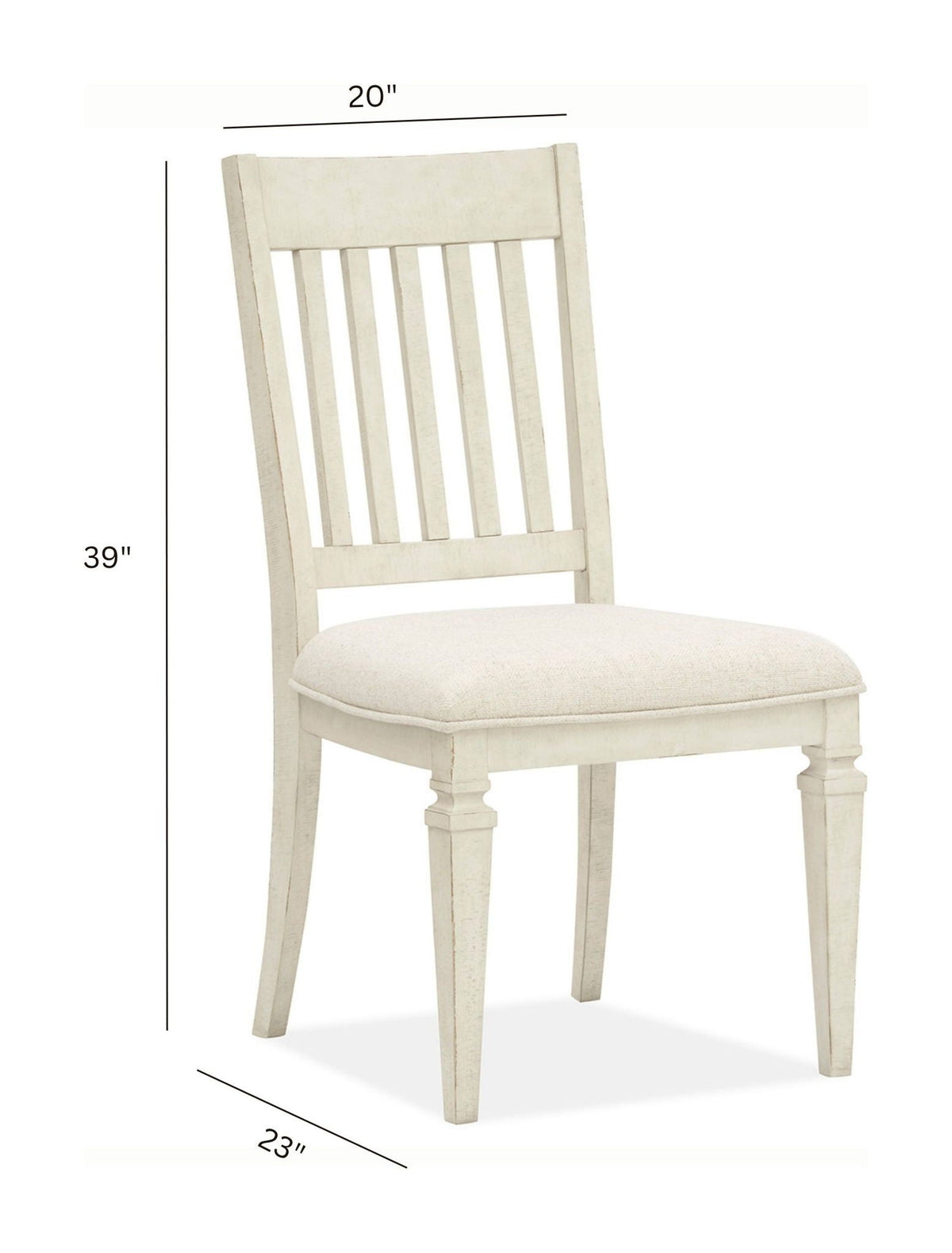 Newport - Dining Side Chair With Upholstered Seat (Set of 2) - Alabaster, photo 5 of 7