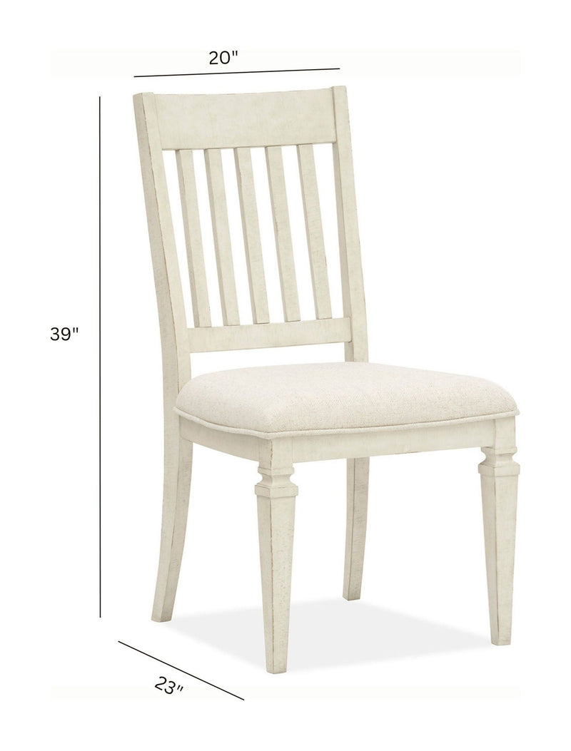 Newport - Dining Side Chair With Upholstered Seat (Set of 2) - Alabaster, photo 5 of 7
