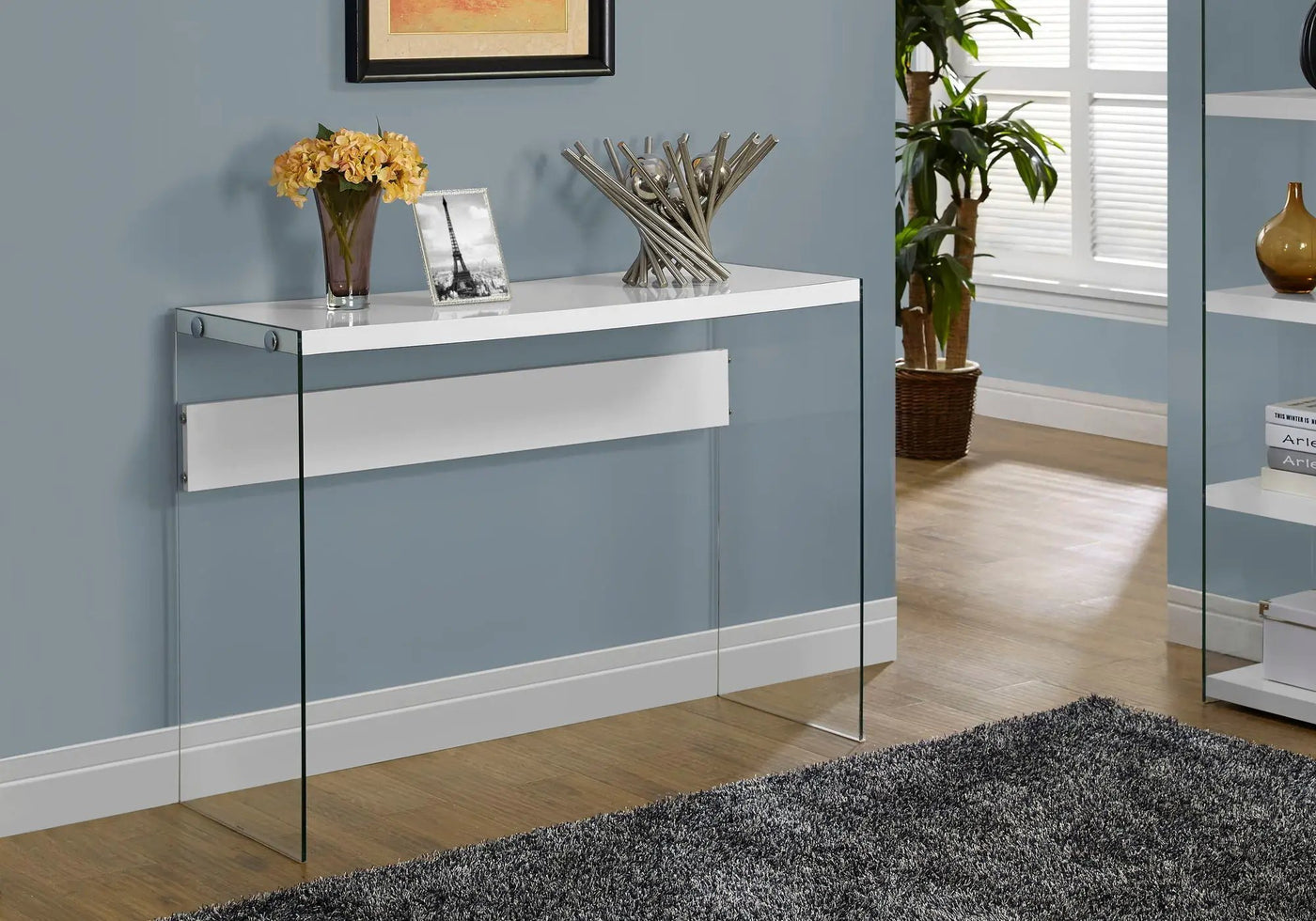 Accent Console Table For Entryway, Glossy Spacious Surface by HouseOfZazla