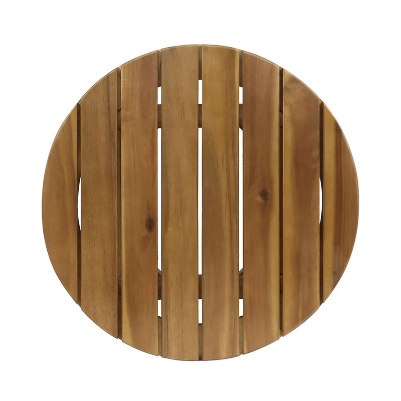 Outdoor Acacia Wood Side Table With Weather Resistance by HouseOfZazla