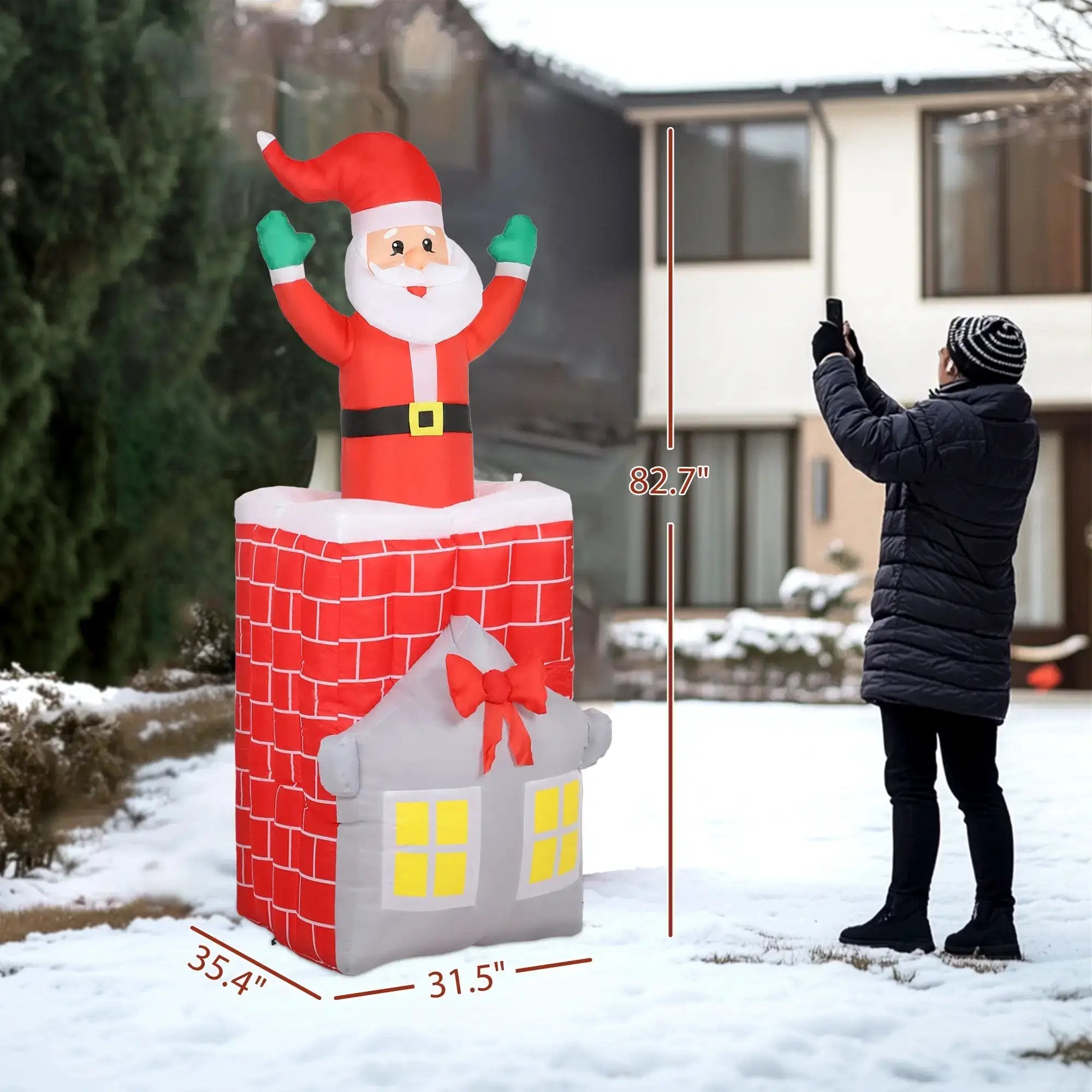 7FT Christmas Inflatable Santa Claus Figure by HouseOfZazla