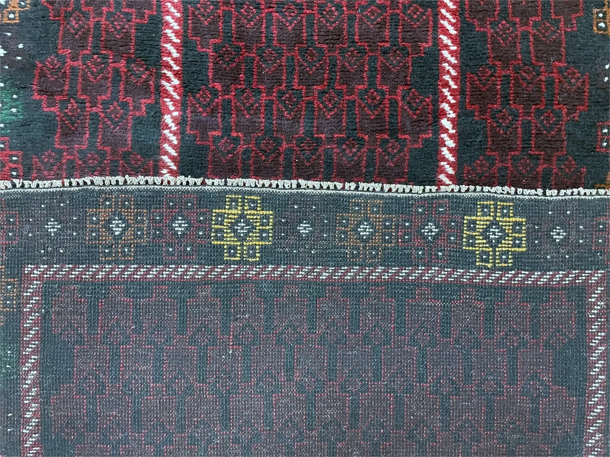 3 X 5 Vintage Handmade Tribal Wool Rug Baluchi Rug Afghan Rug Balouch Rug 3x4.7 by Jewel Rugs