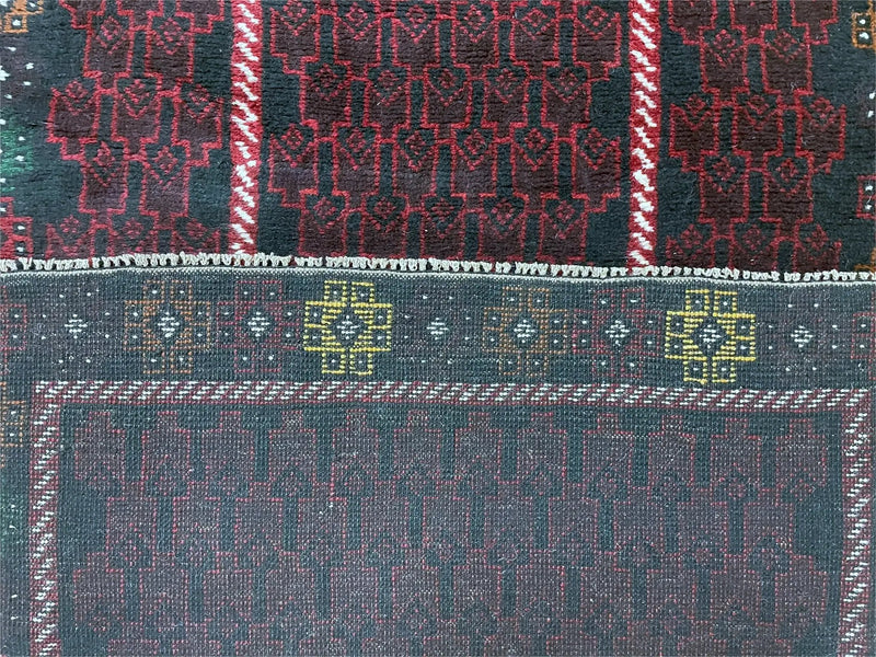 3 X 5 Vintage Handmade Tribal Wool Rug Baluchi Rug Afghan Rug Balouch Rug 3x4.7 by Jewel Rugs