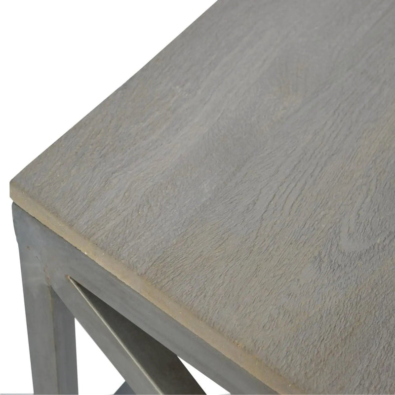 Cross Metal Coffee Table - Pewter by HouseOfZazla