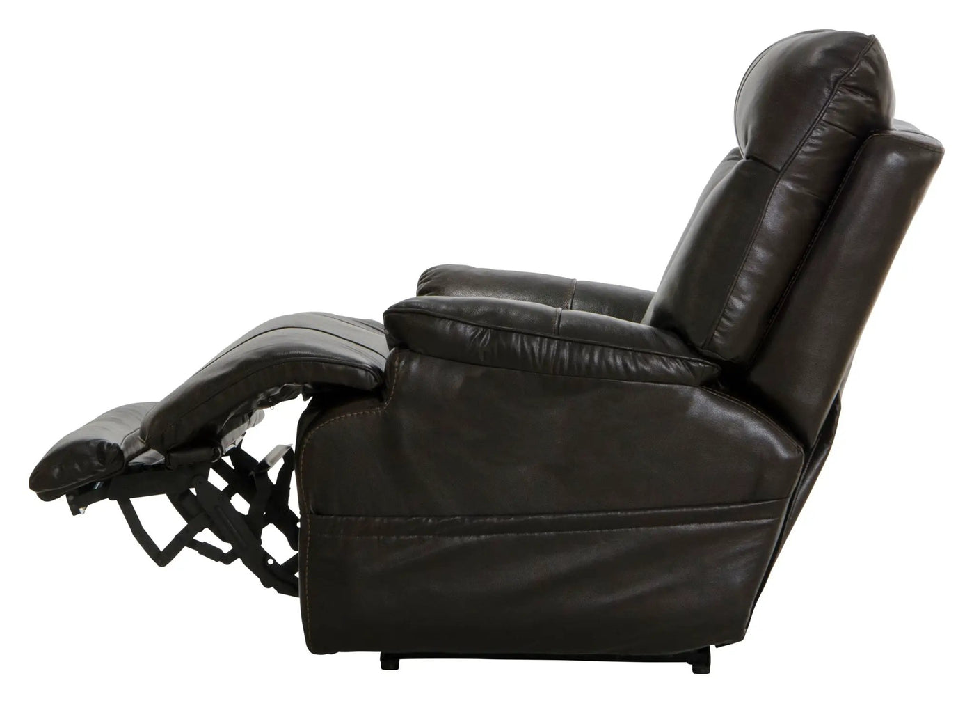 Naples - Power Lay Flat Recliner With Extended Ottoman - Chocolate by Unique Piece Furniture