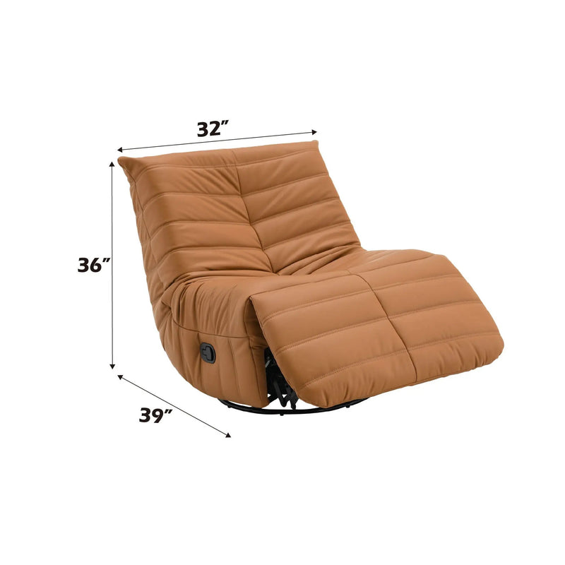 Glider Recliner With Swivel - Orange by HouseOfZazla