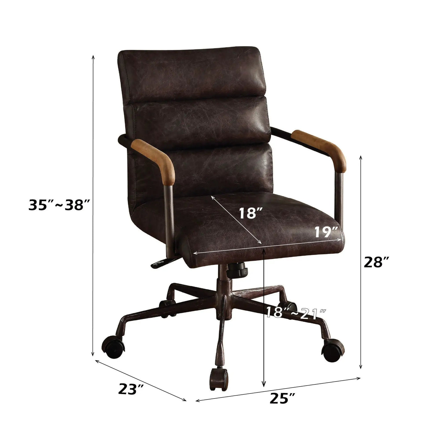 Harith Retro Top Grain Office Chair by HouseOfZazla