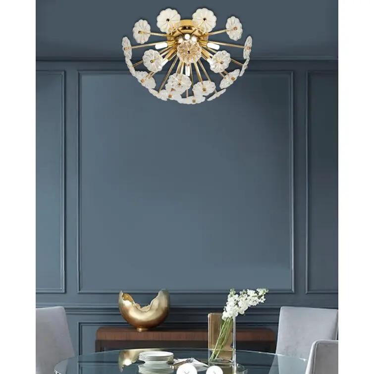 Gold Flush Mount Ceiling Light by HouseOfZazla