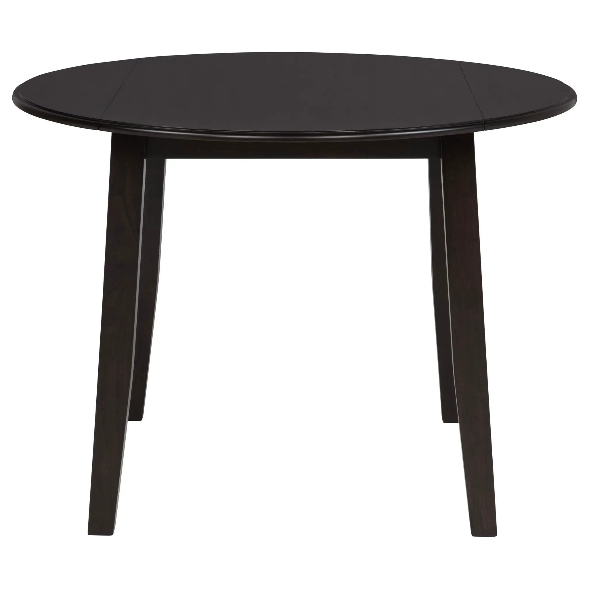 Catley 5-piece Round Drop Leaf Dining Table Set Dark Coffee by Unique Piece Furniture