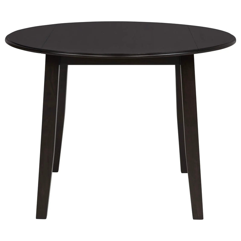 Catley 5-piece Round Drop Leaf Dining Table Set Dark Coffee by Unique Piece Furniture