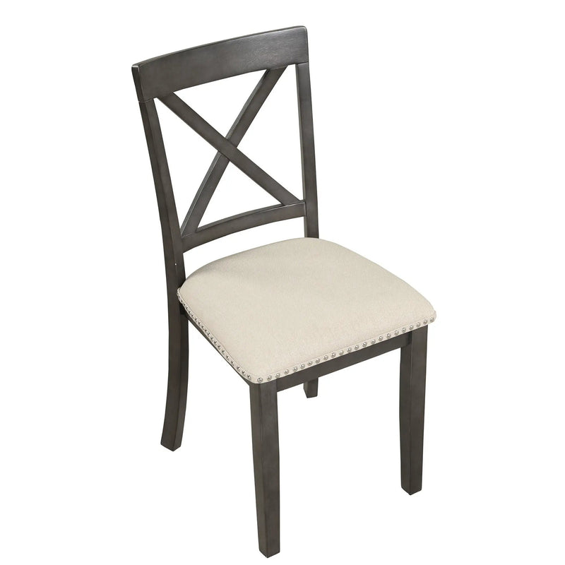 5 Pieces Dining Table And Chairs Set For 4 Persons, Kitchen Room Solid Wood Table With 4 Chairs by HouseOfZazla