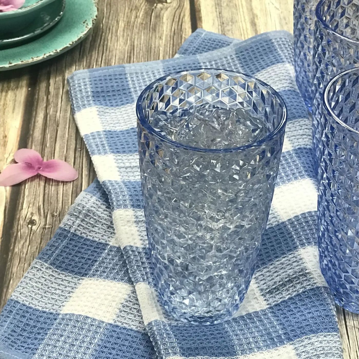 Leading Ware Diamond Cut Acrylic Drinking Glasses (Set of 4) by HouseOfZazla