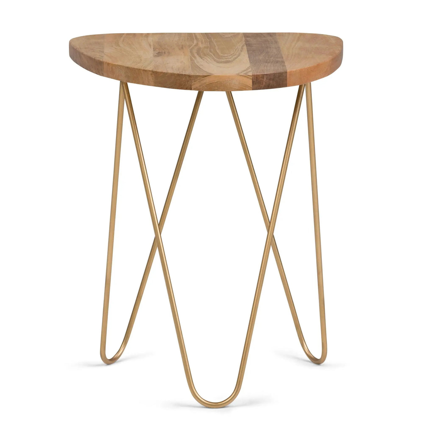 Patrice - Handcrafted Metal And Wood Accent Table by HouseOfZazla