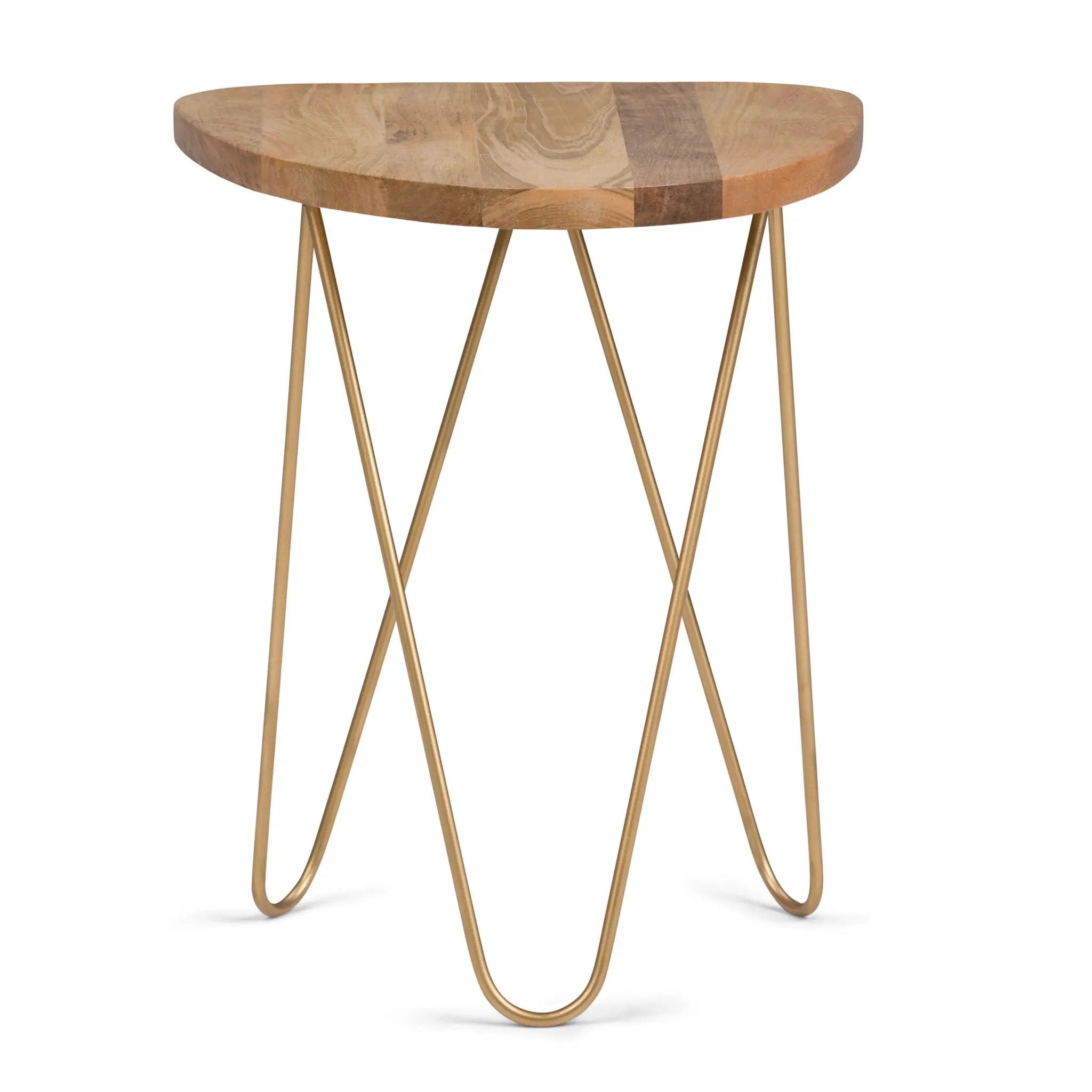 Patrice - Handcrafted Metal And Wood Accent Table by HouseOfZazla
