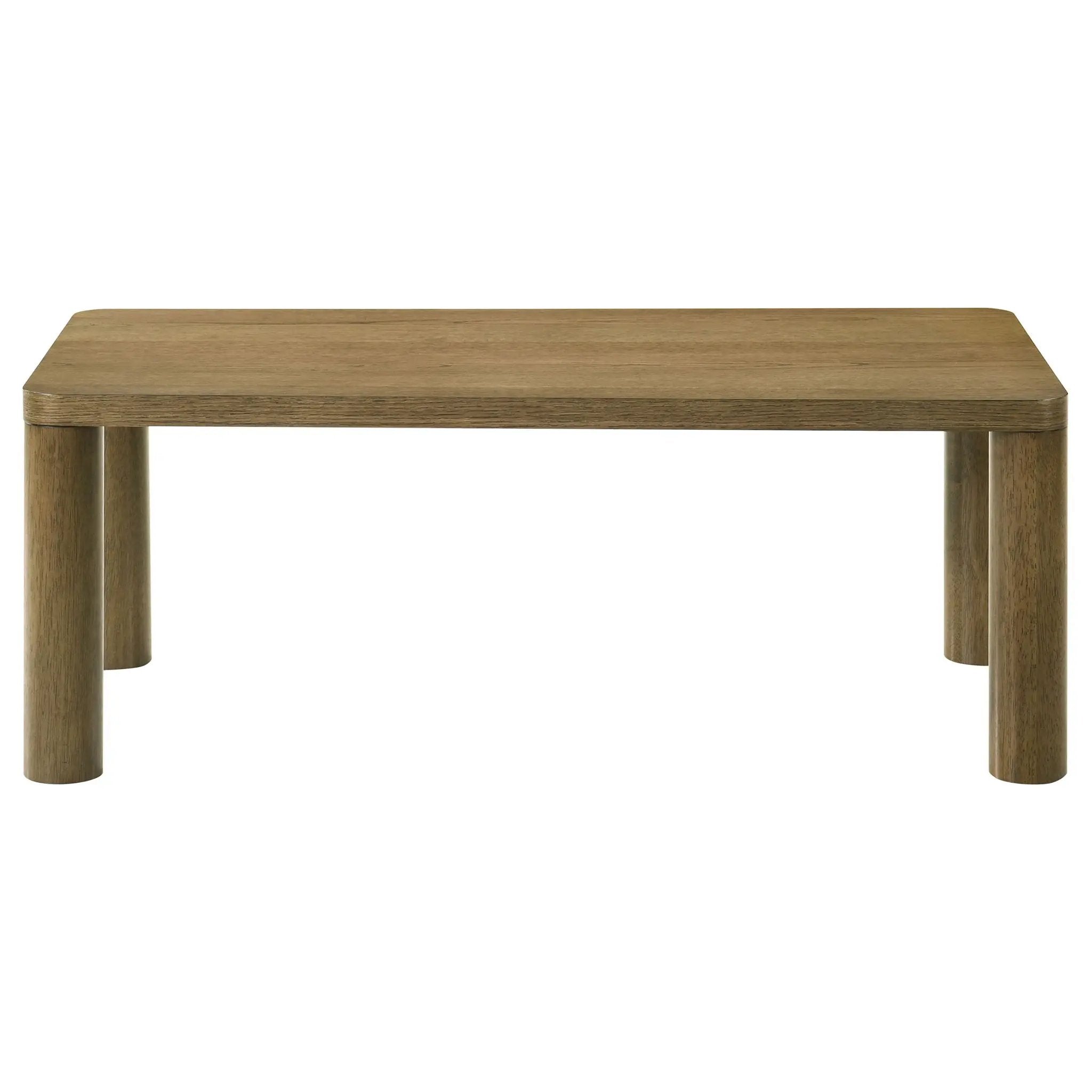 Castlewood Engineered Wood Cocktail Coffee Table Brown Oak by Unique Piece Furniture