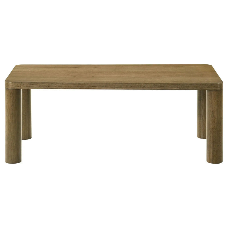 Castlewood Engineered Wood Cocktail Coffee Table Brown Oak by Unique Piece Furniture