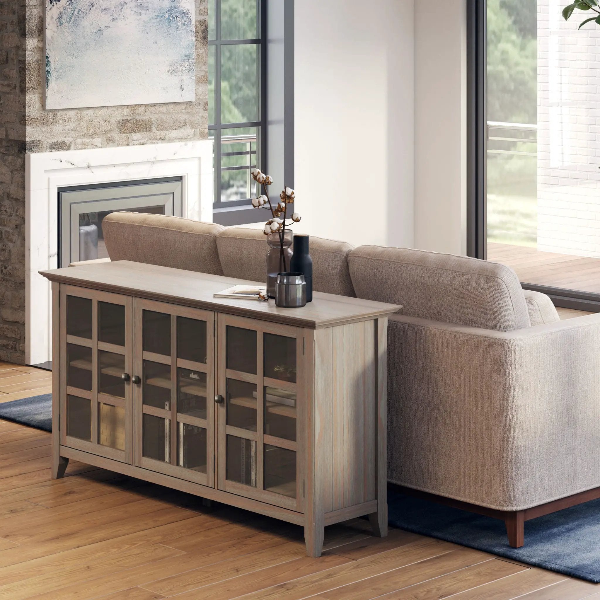 Acadian - Wide Storage Cabinet Handcrafted by HouseOfZazla