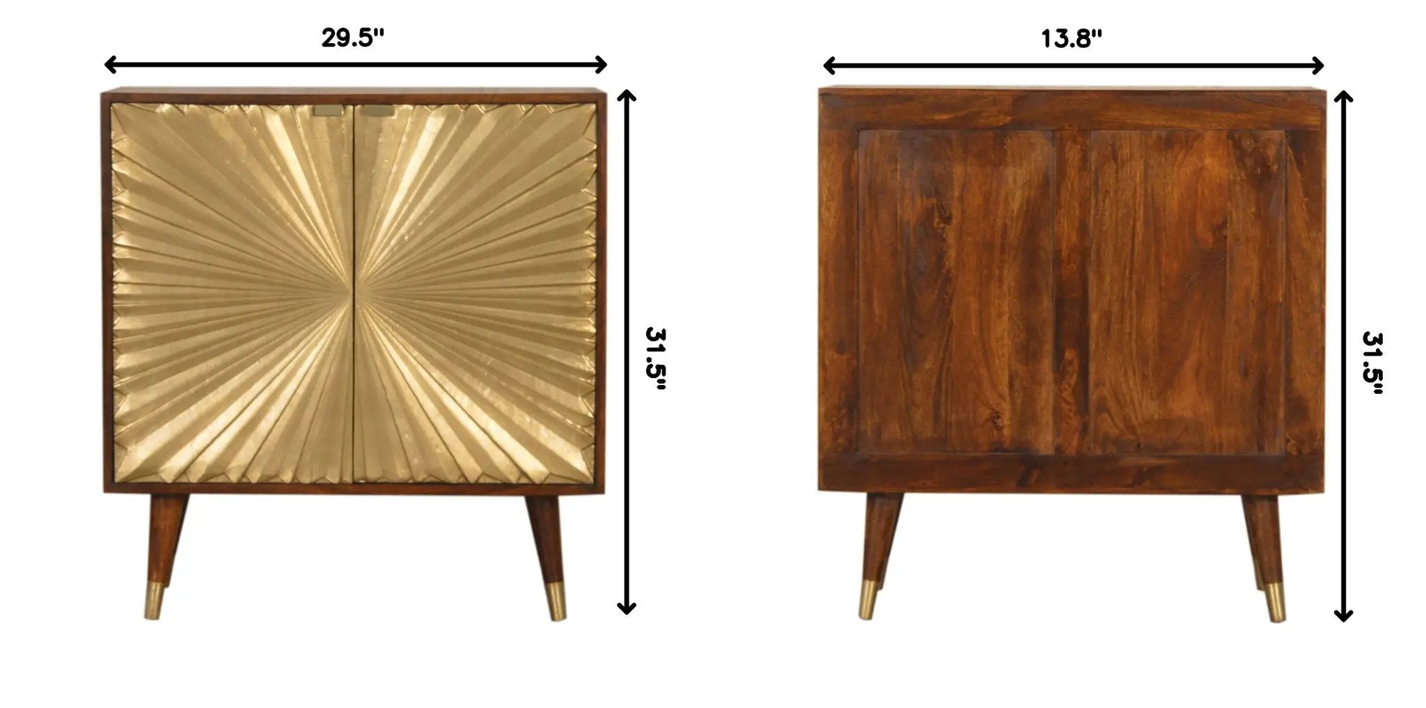 Manila - Cabinet - Gold / Brown by HouseOfZazla