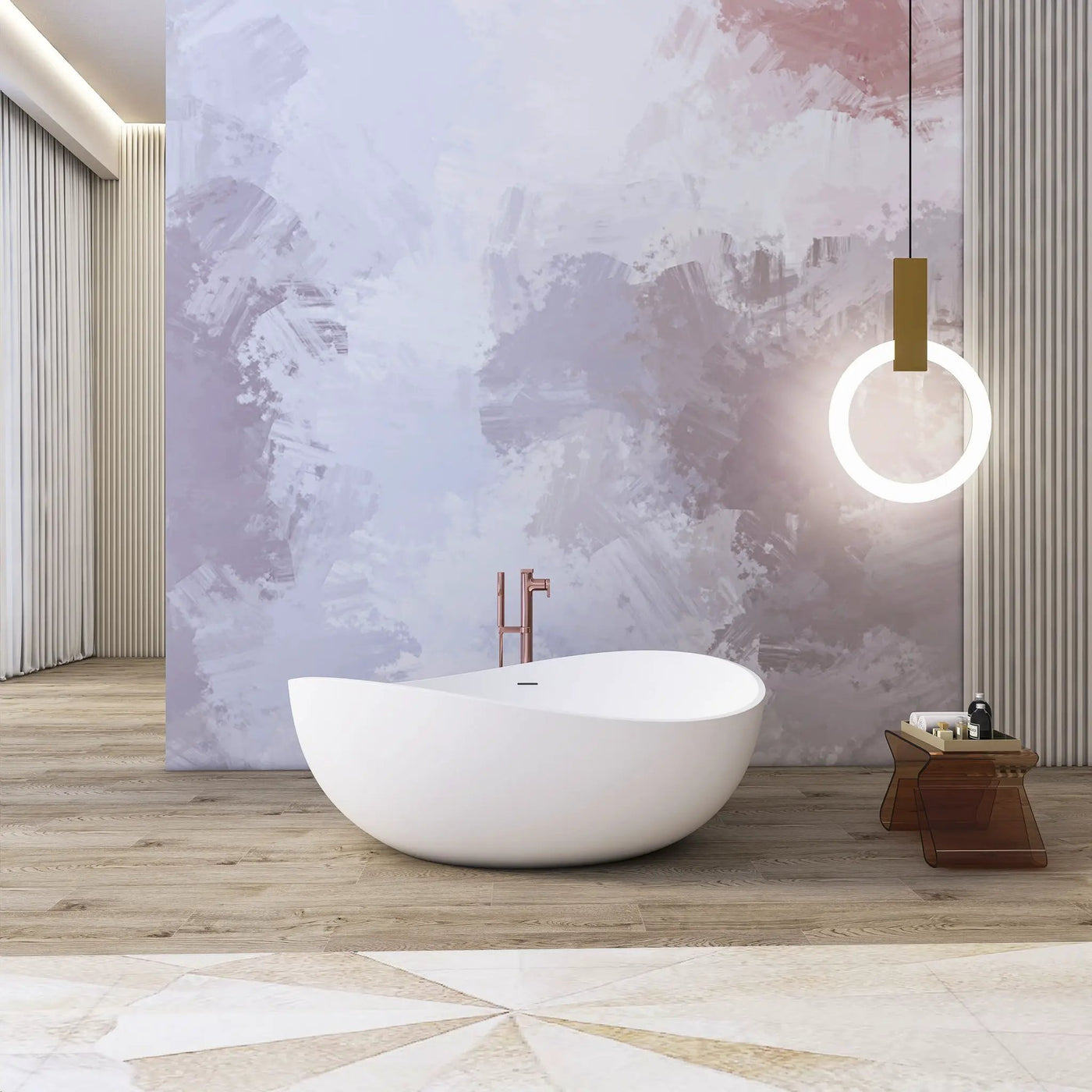 Freestanding Solid Surface Soaking Bathtub For Bathroom by HouseOfZazla