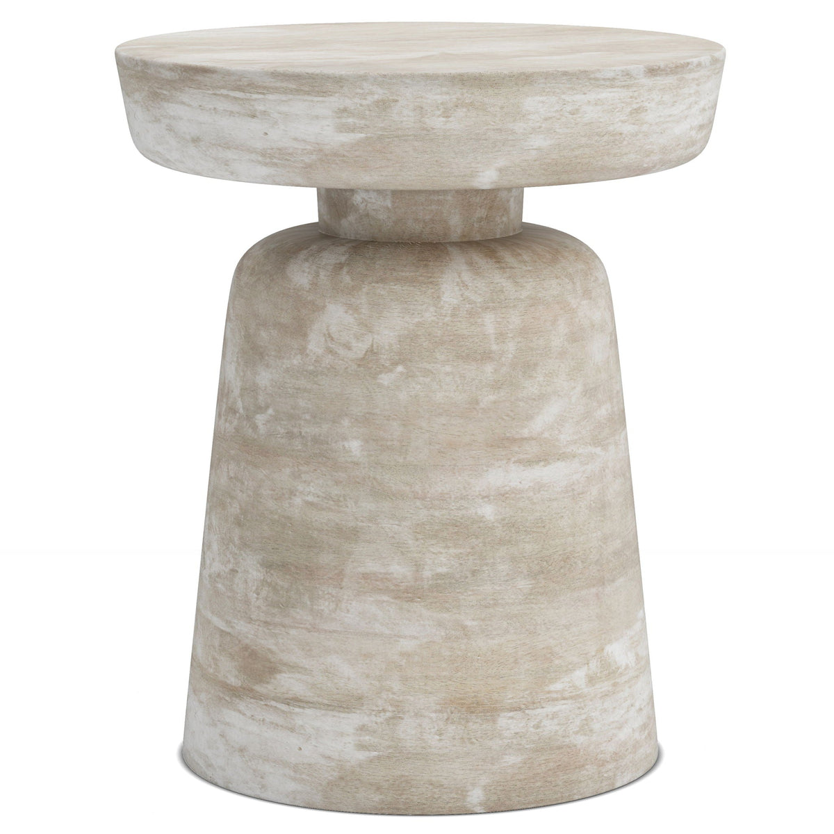 Handcrafted Mango Wood Accent Table with Sculptural Design - Multiple Colors, photo 5 of 35
