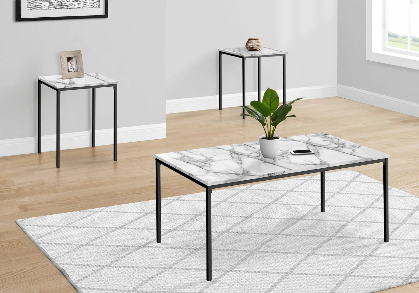 Table Set, Coffee, End, Contemporary, Modern (Set of 3) by HouseOfZazla