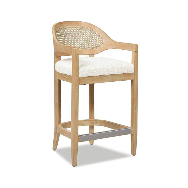 Americana - Mid-Century Modern Cane Back Counter Stool by HouseOfZazla