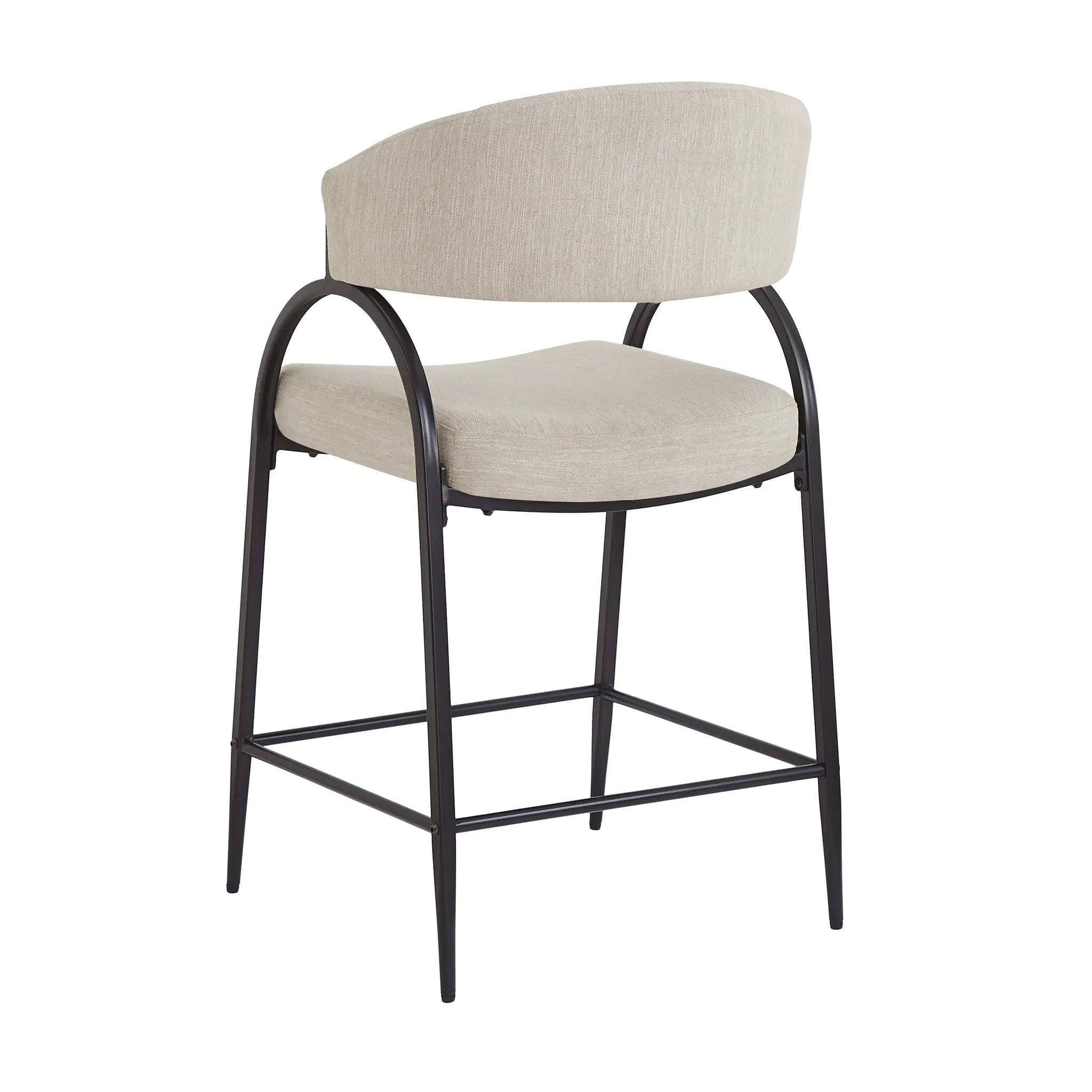 25'' Seat Height Modern Fabric Bar Stools with Back by HouseOfZazla