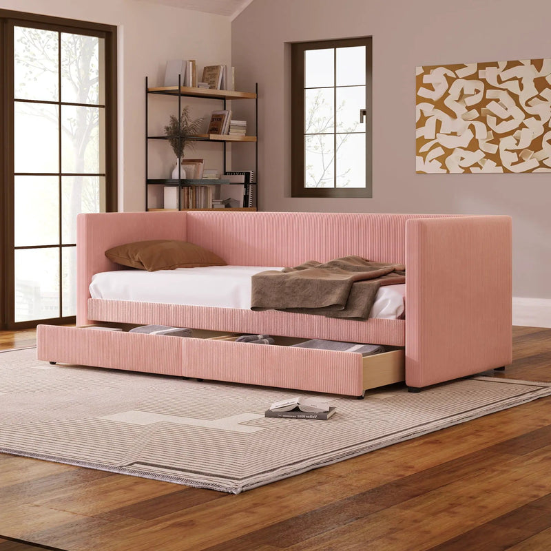 Daybed With Two Drawers And Wood Slat by HouseOfZazla