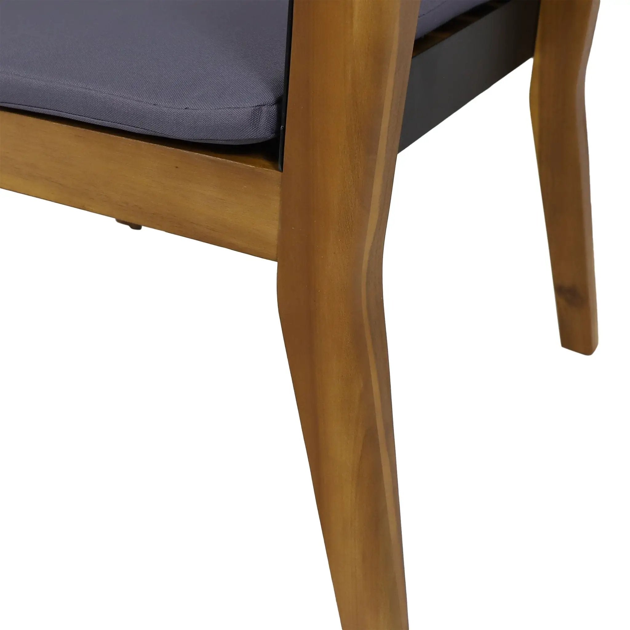 Soho Transitional Style Outdoor Club Chair (Set of 2) with Cushions - Teak by HouseOfZazla