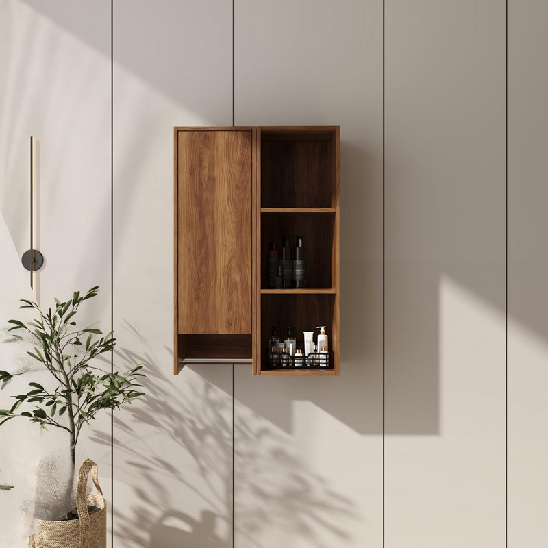 24 Inch Wall-Mounted Side Cabinet and Storage Shelves Combination by HouseOfZazla