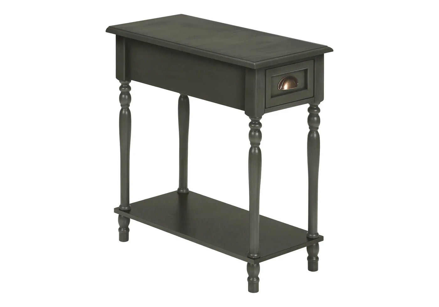 Accent Side Table, 2 Tier, Storage Drawer, Stylish Traditional Design by HouseOfZazla