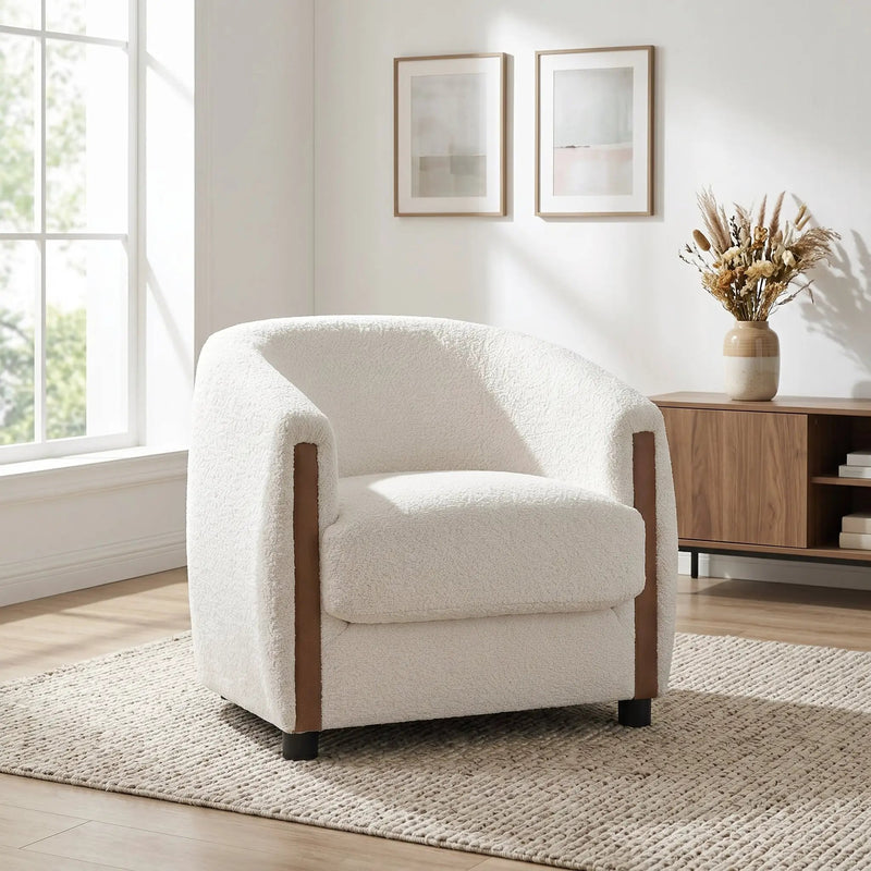 31.8" Modern Curved Barrel Accent Chair by HouseOfZazla