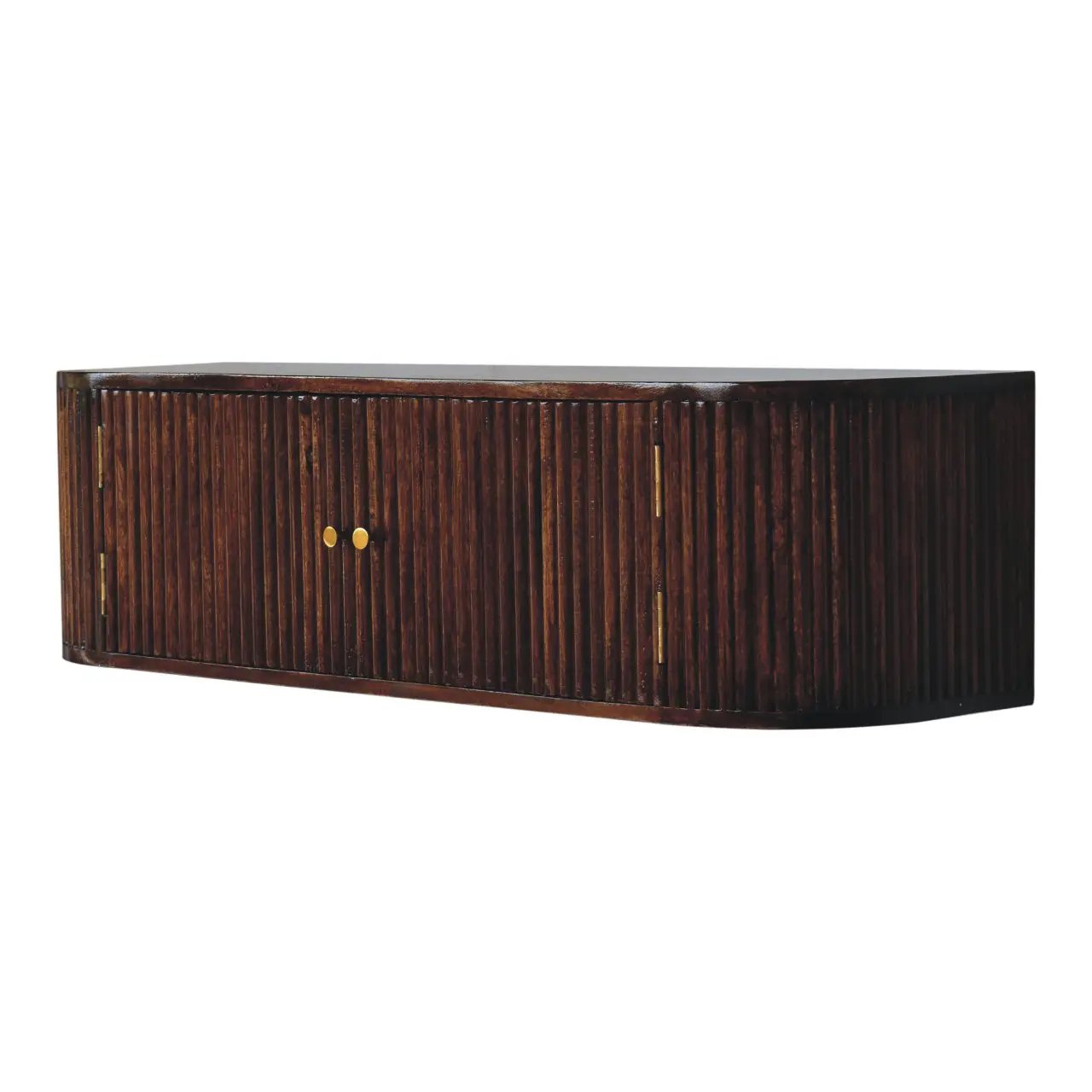 Solid Wood Chunky Chestnut Floating Bedside Table by HouseOfZazla