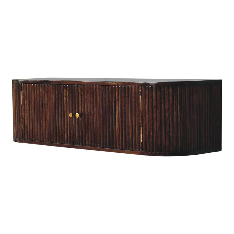 Solid Wood Chunky Chestnut Floating Bedside Table by HouseOfZazla