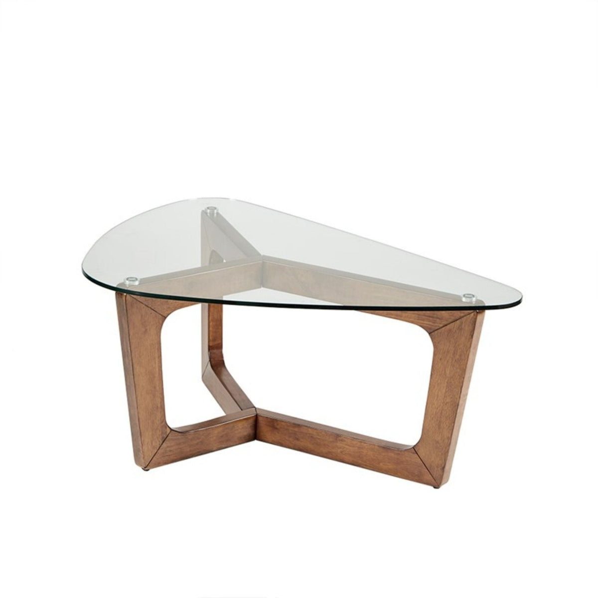 Walker Coffee Table with Tempered Glass Top - Brown, photo 4 of 5