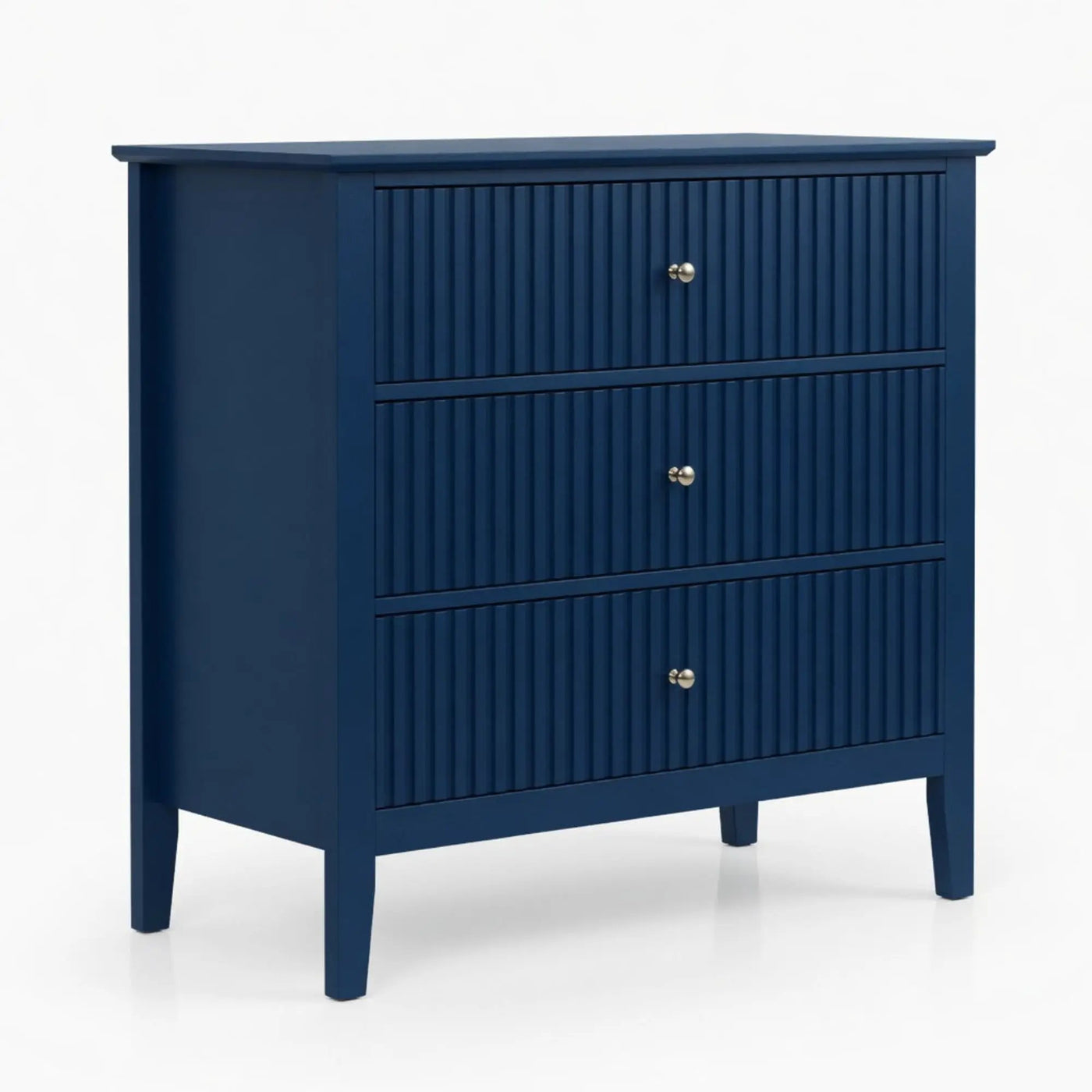 Fluted 3 Drawer Nightstand With Soft Close Slides by HouseOfZazla
