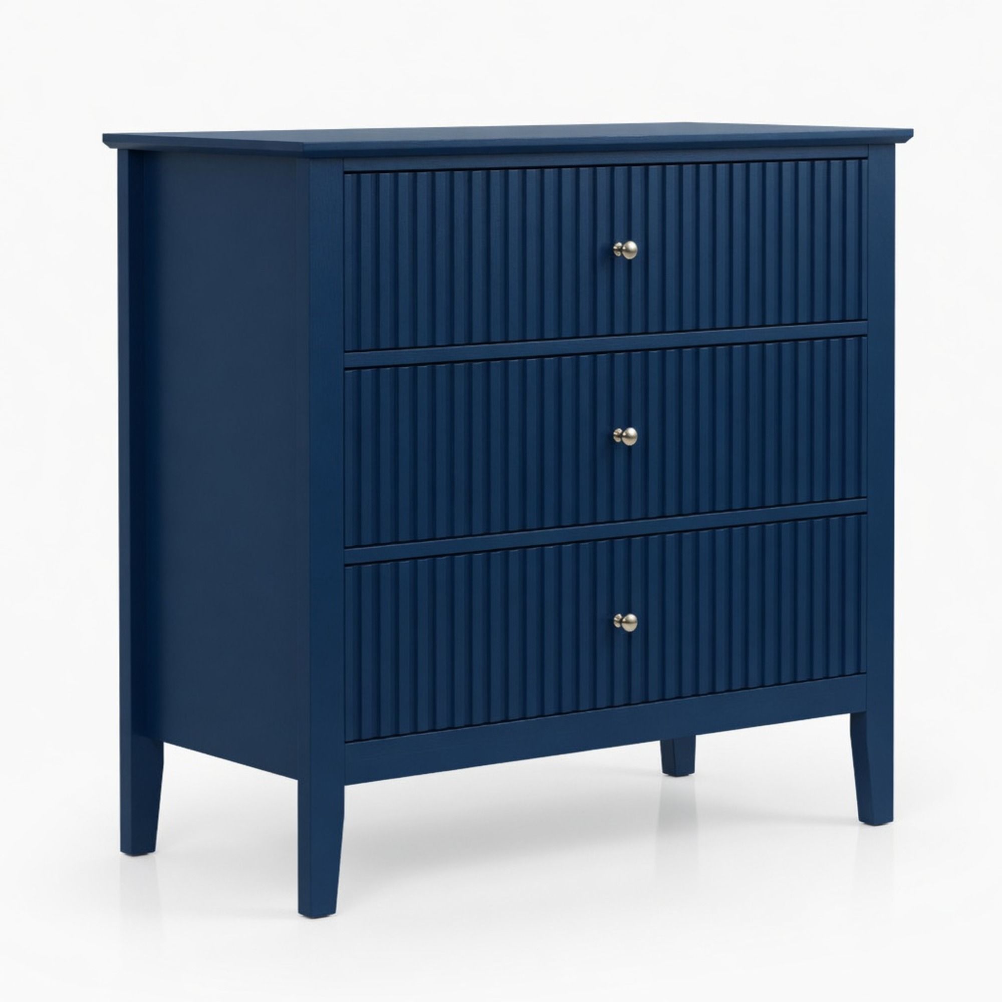 Fluted 3 Drawer Nightstand With Soft Close Slides by HouseOfZazla
