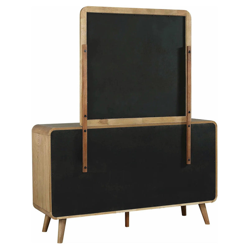 Robyn 6-drawer Bedroom Dresser and Mirror Light Ash by Unique Piece Furniture