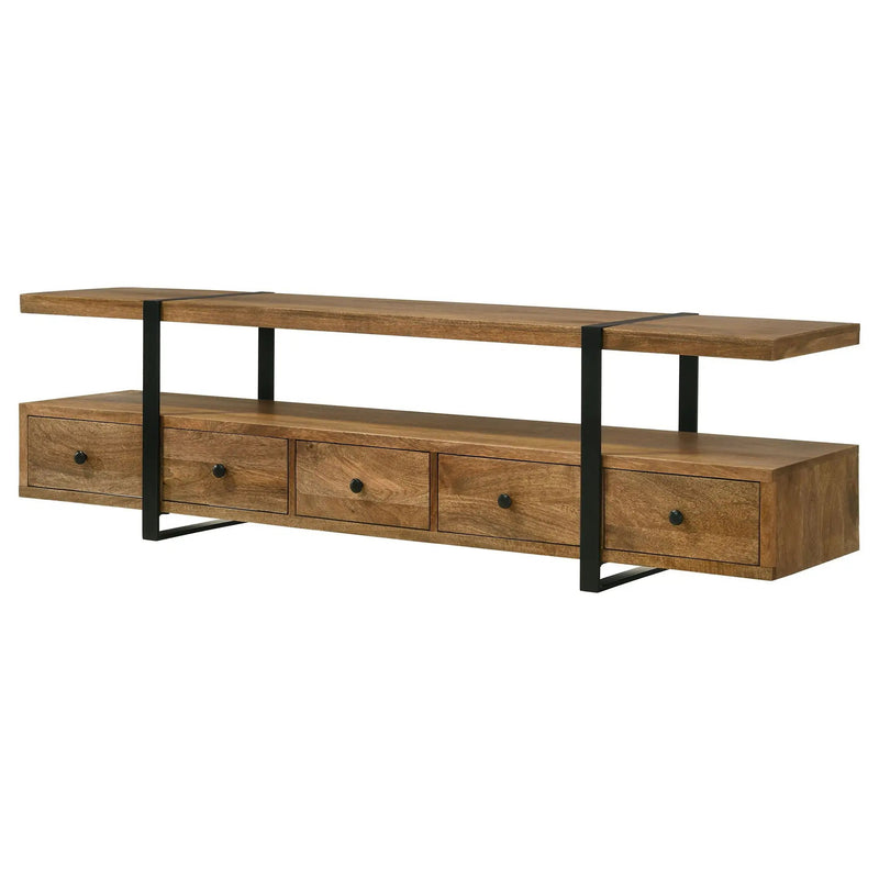 Otto 5-drawer Mango Wood 70-inch TV Stand Media Console Brown by Unique Piece Furniture