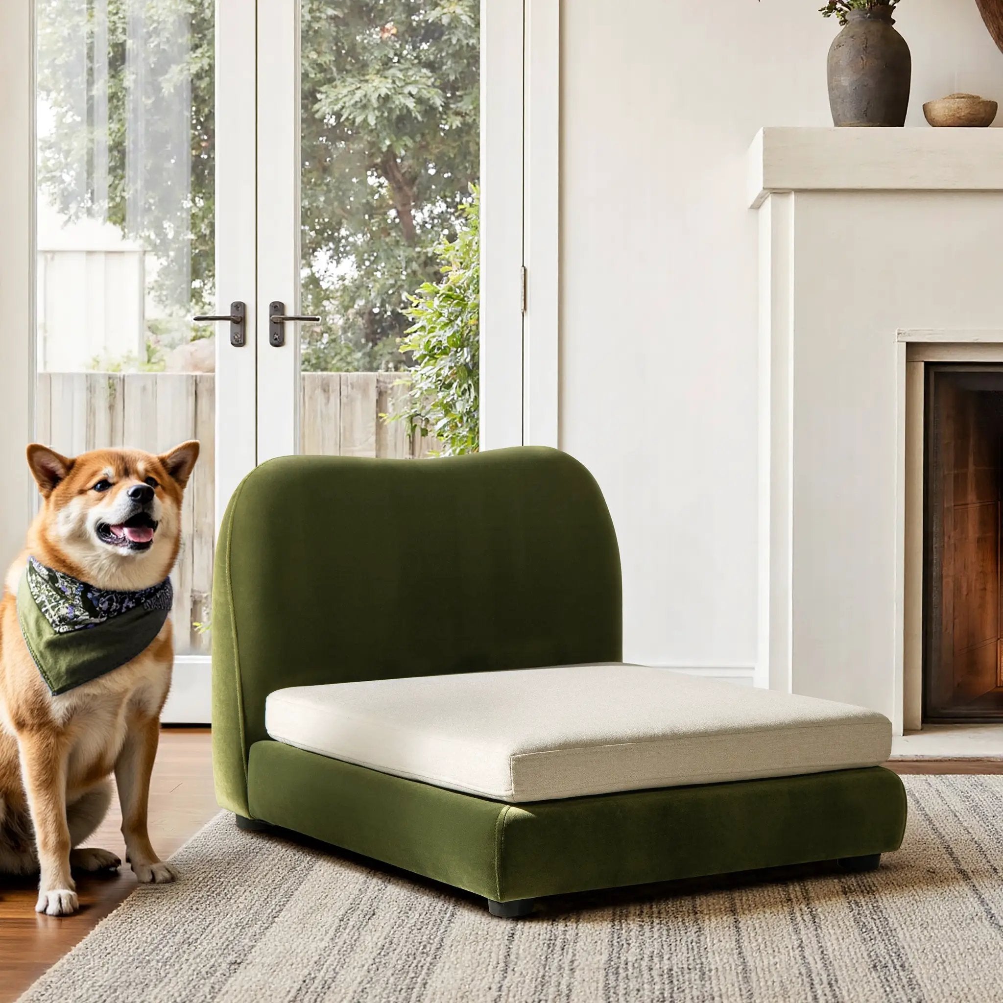Roman Upholstered Modern Pet Bed by HouseOfZazla