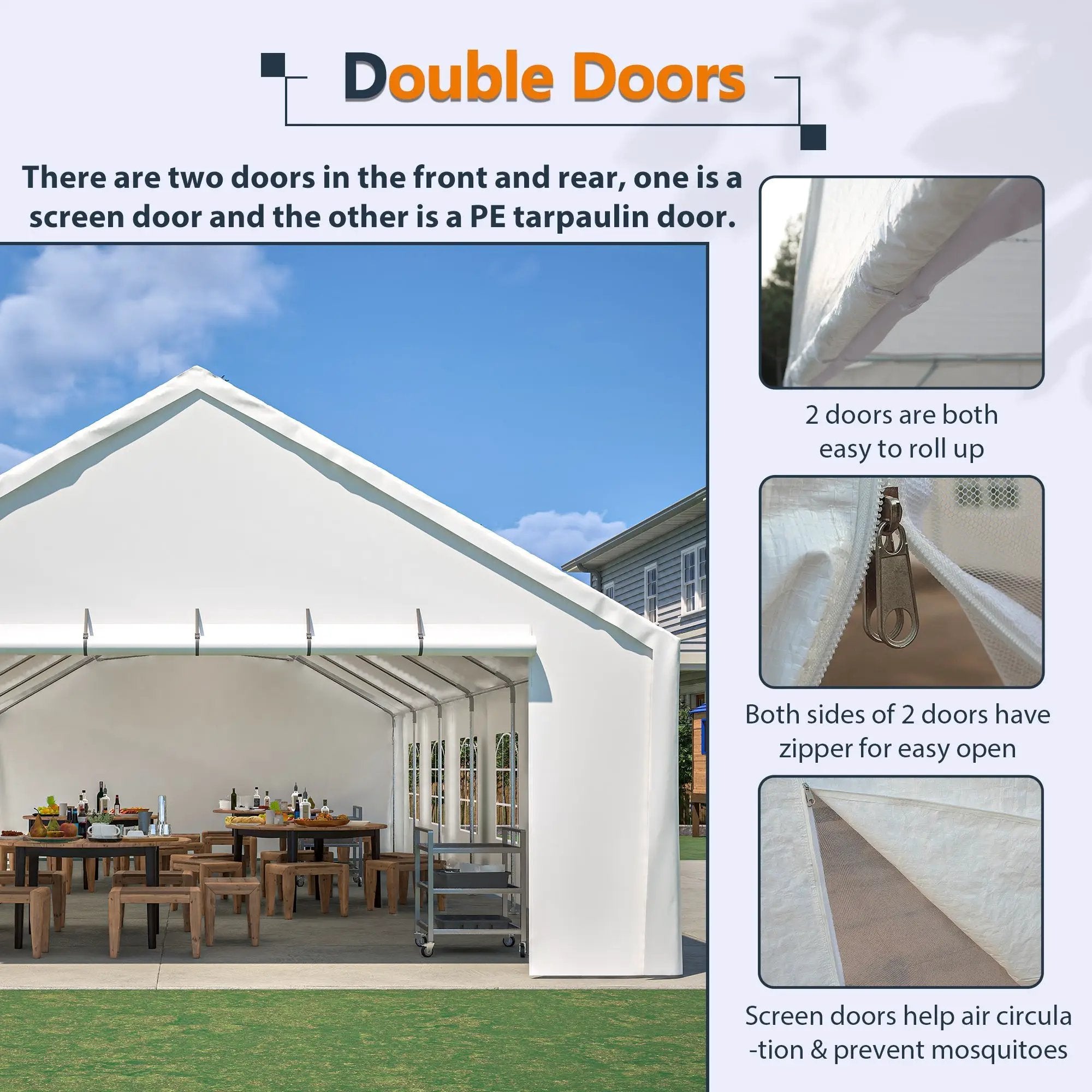 20x40FT Party Tent Heavy Duty, Large Wedding Event Shelters by HouseOfZazla