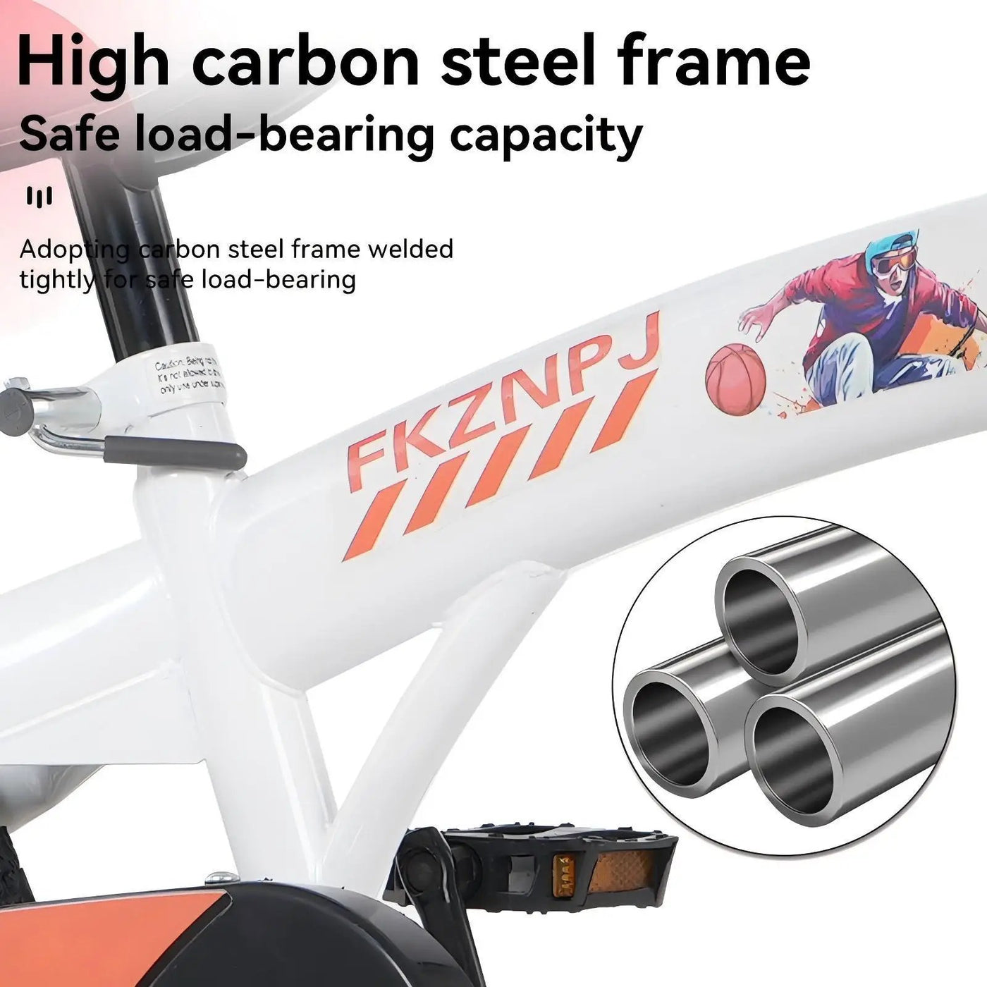 Fkznpj - 18" Sporty Kids Bike With Training Wheels And Stand Adjustable Saddle Suitable For Boys And Girls Aged 5 - 10 Years Tall Height 39 - 49" Available In A Variety Of Colors by HouseOfZazla