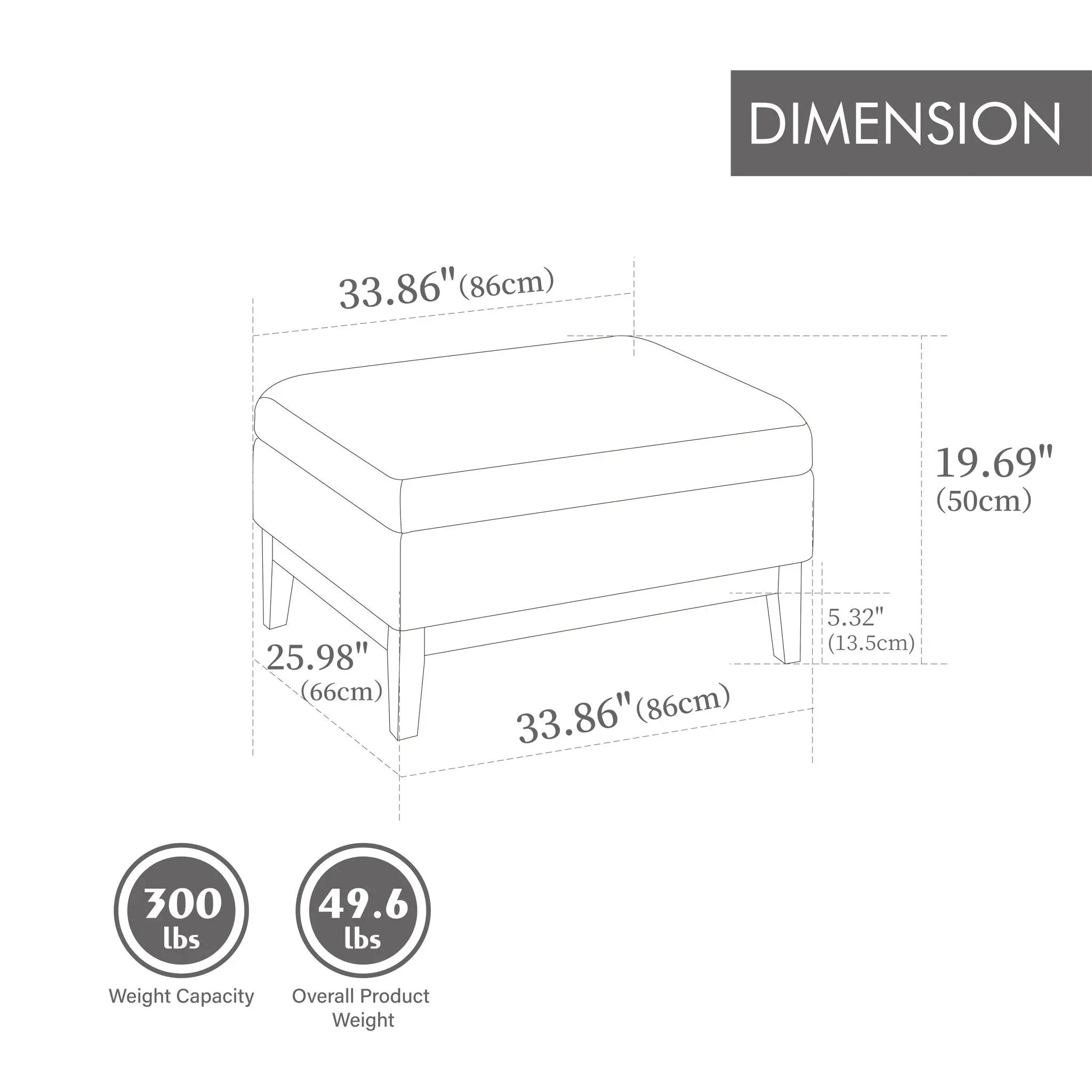 Upholstered Storage Ottoman With Reversible Lid Coffee Table, Foot Stool by Unique Piece Furniture