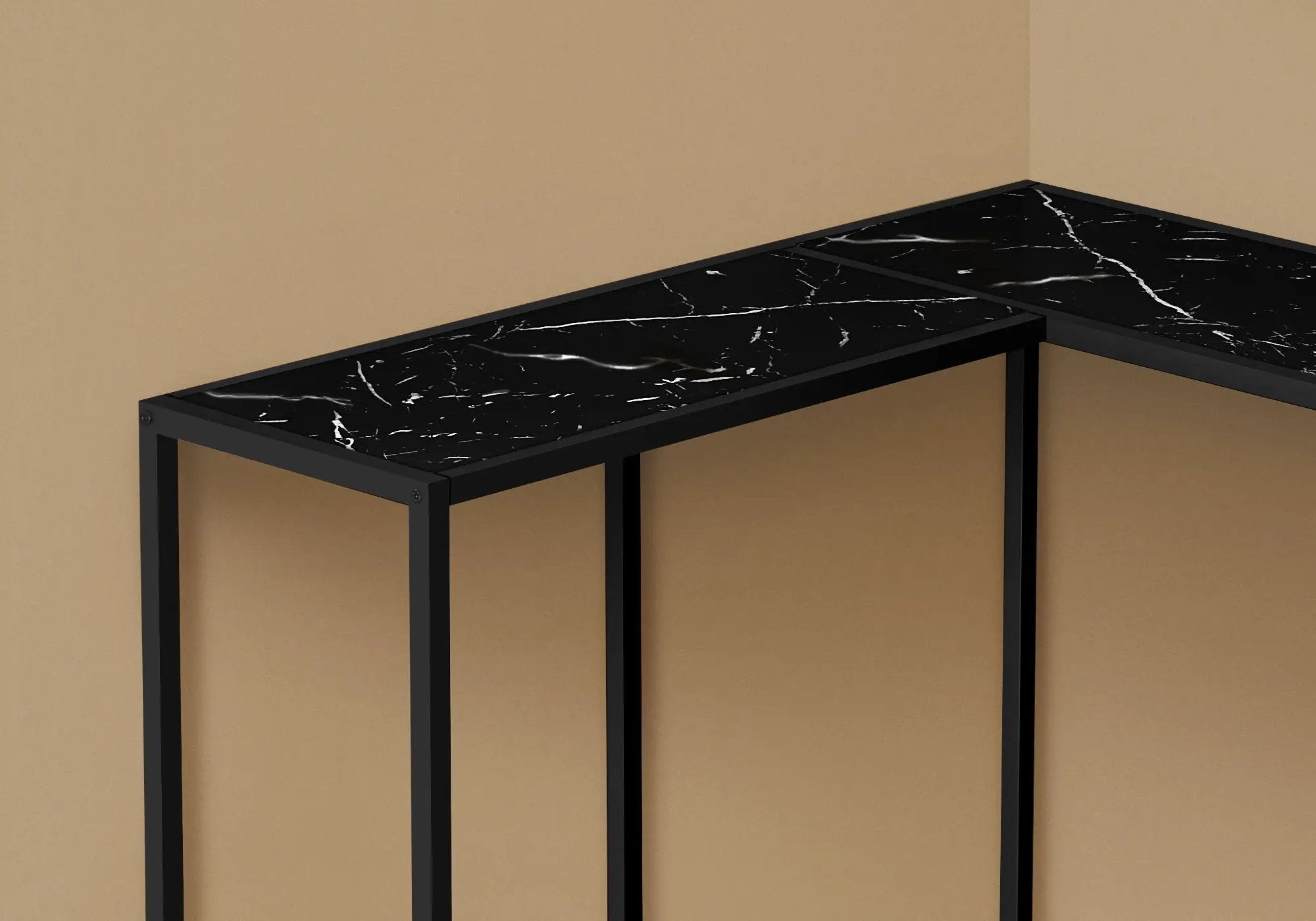 Corner Accent Console Table For Entryway, Unique L-Shaped Design by HouseOfZazla