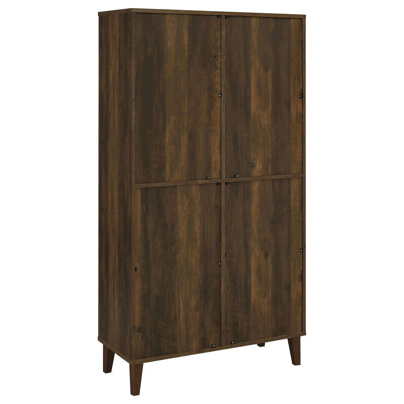 Elouise 4-door Engineered Wood Tall Accent Cabinet Dark Pine by Unique Piece Furniture