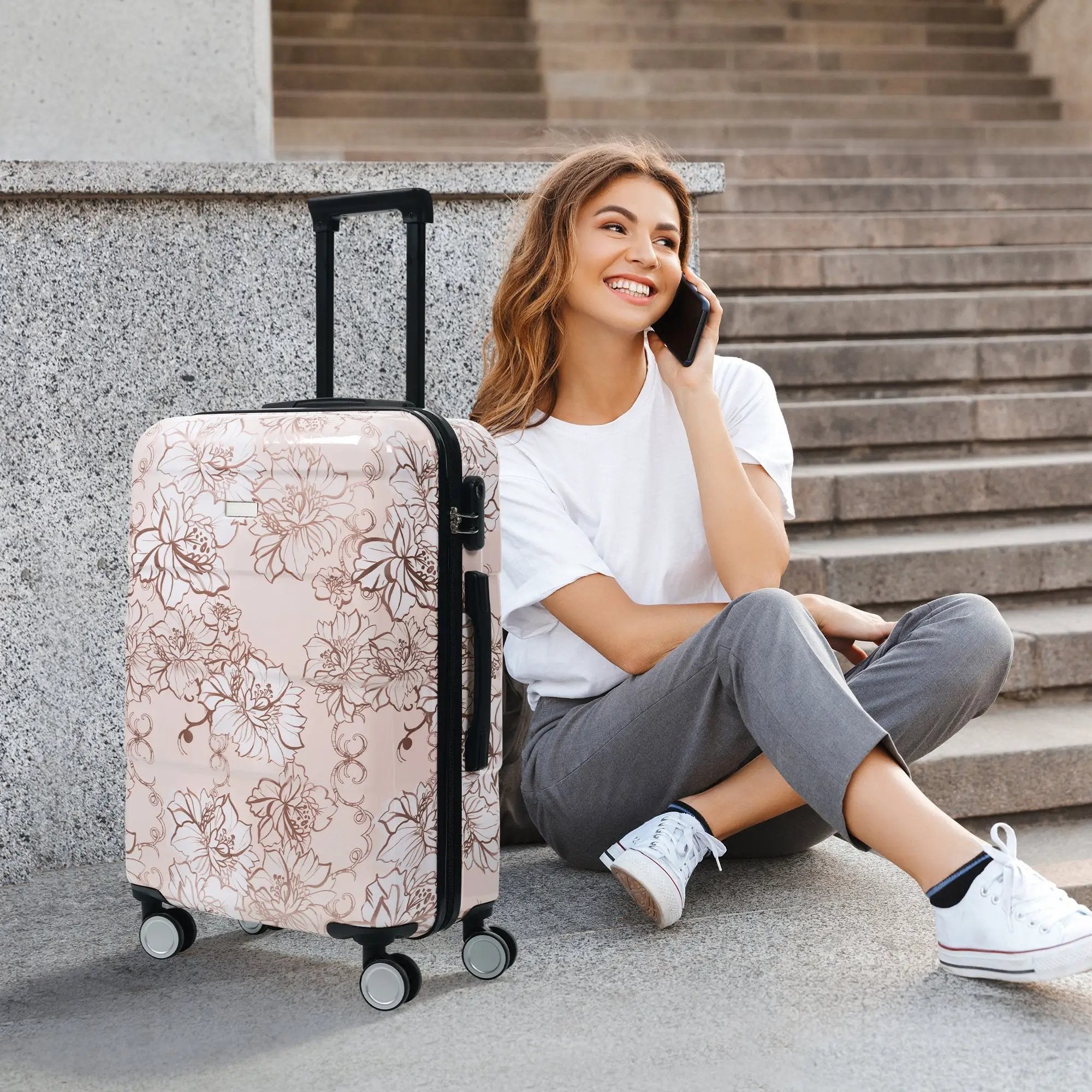 GigaTech 5-Piece PC+ABS Hardside Luggage Set by HouseOfZazla