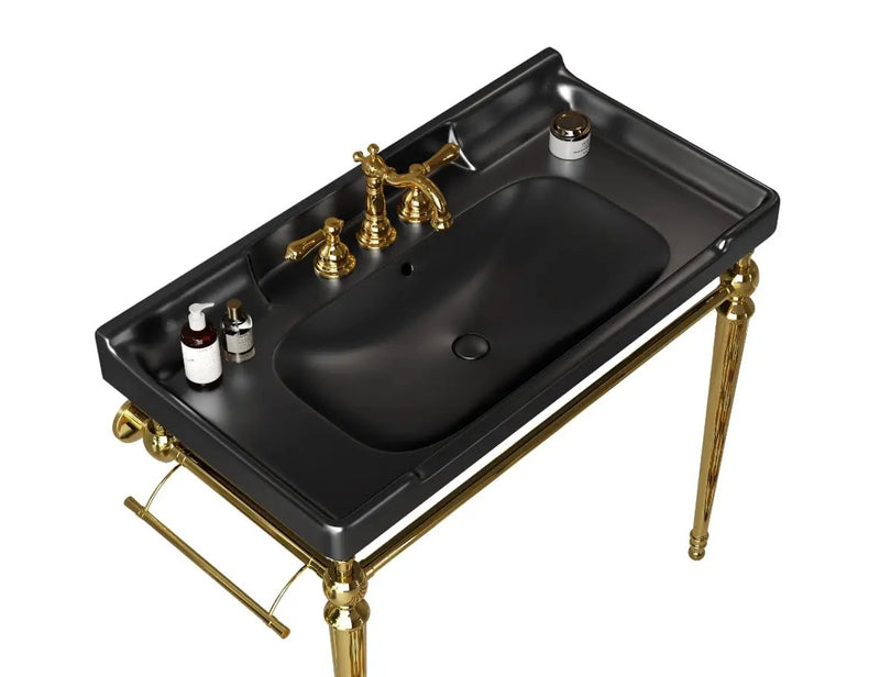 VICI 36" Bathroom Ceramic Basin with 3 Pre-Drilled Holes by HouseOfZazla