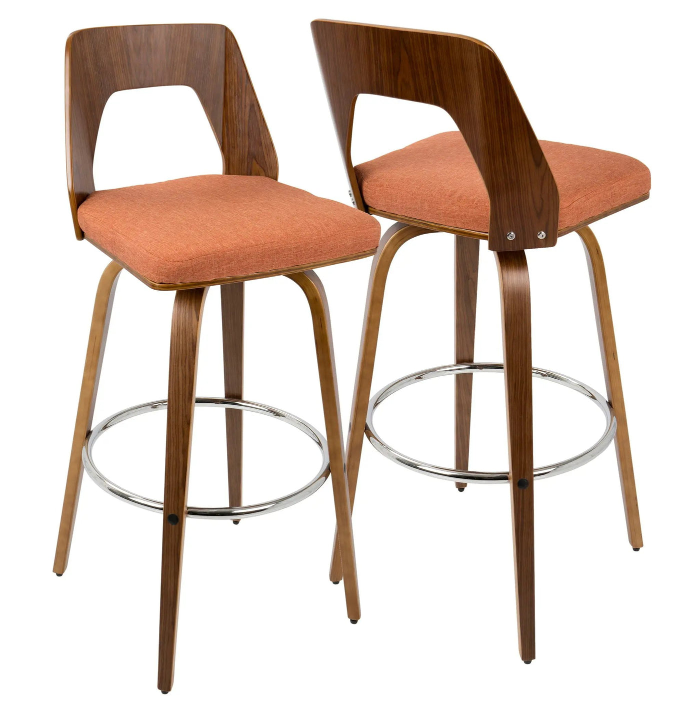 Trilogy - Mid Century Modern Barstool (Set of 2) by HouseOfZazla